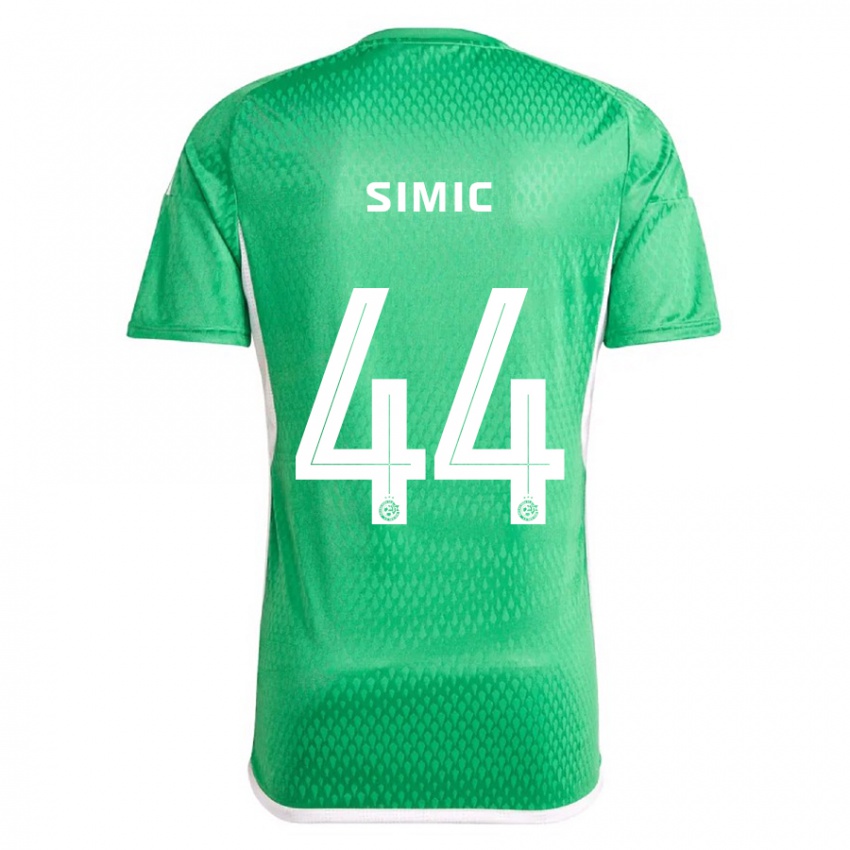 Hombre Camiseta Lorenco Simic #44 Blanco Azul 1ª Equipación 2023/24 La Camisa