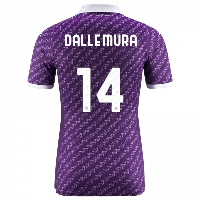 Hombre Camiseta Christian Dalle Mura #14 Violeta 1ª Equipación 2023/24 La Camisa