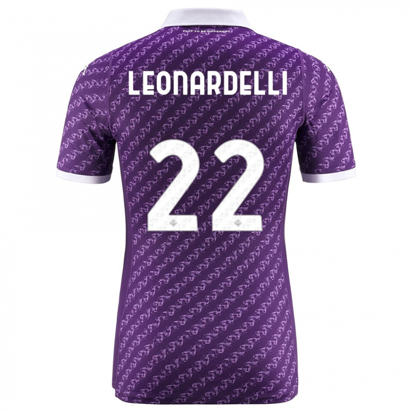 Hombre Camiseta Pietro Leonardelli #22 Violeta 1ª Equipación 2023/24 La Camisa