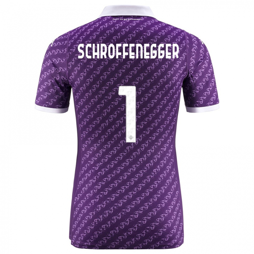 Hombre Camiseta Katja Schroffenegger #1 Violeta 1ª Equipación 2023/24 La Camisa