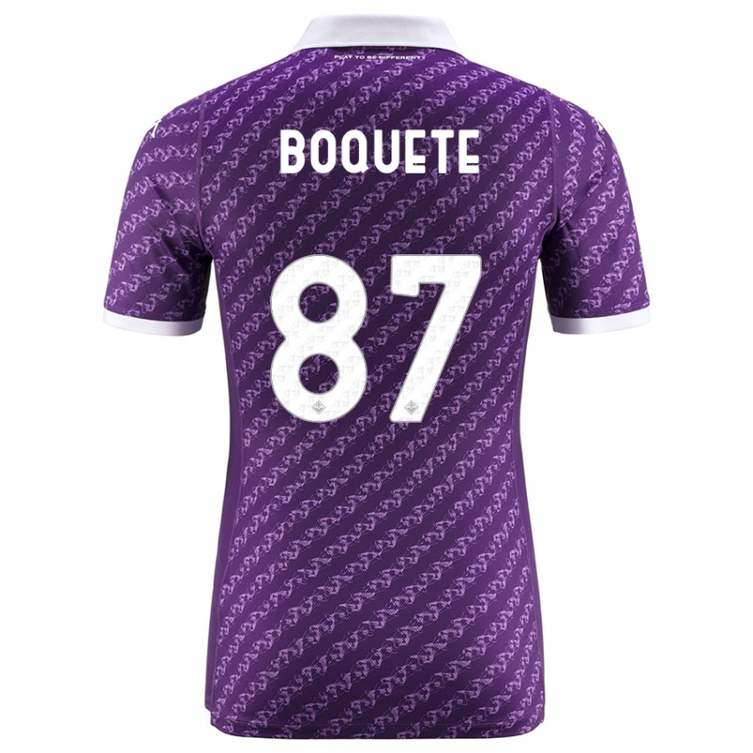 Hombre Camiseta Veronica Boquete #87 Violeta 1ª Equipación 2023/24 La Camisa