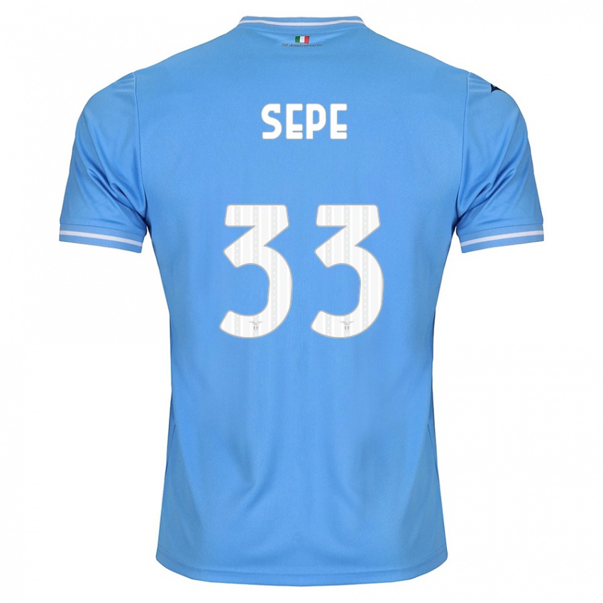 Hombre Camiseta Luigi Sepe #33 Azul 1ª Equipación 2023/24 La Camisa