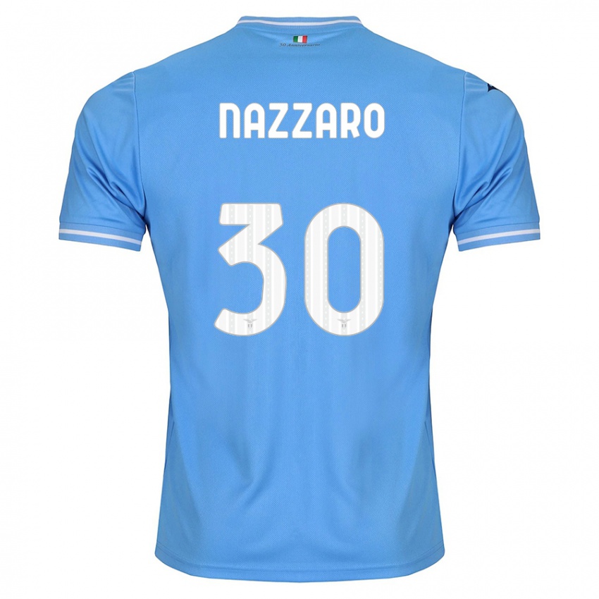 Hombre Camiseta Marco Nazzaro #30 Azul 1ª Equipación 2023/24 La Camisa
