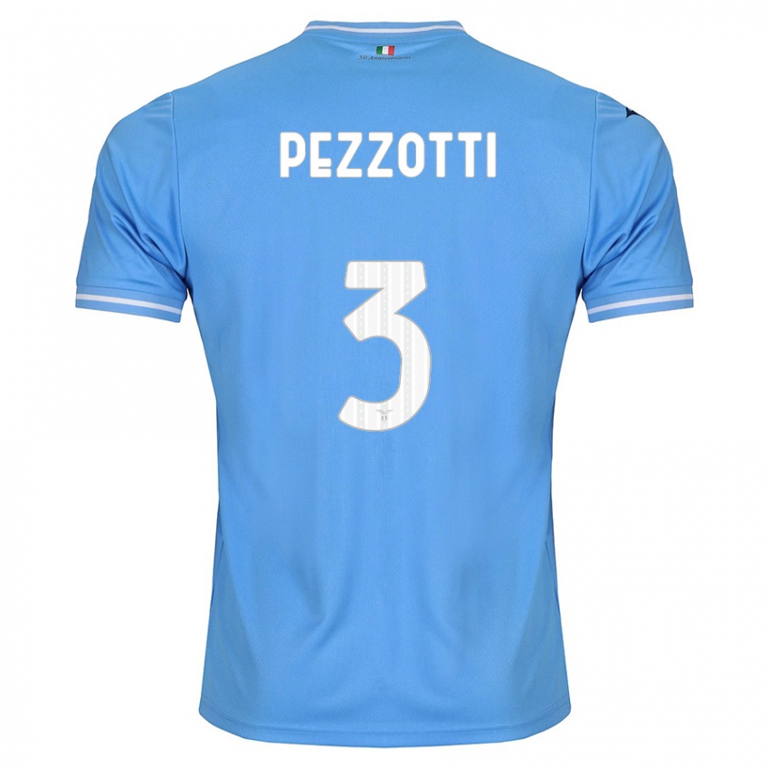 Hombre Camiseta Arianna Pezzotti #3 Azul 1ª Equipación 2023/24 La Camisa
