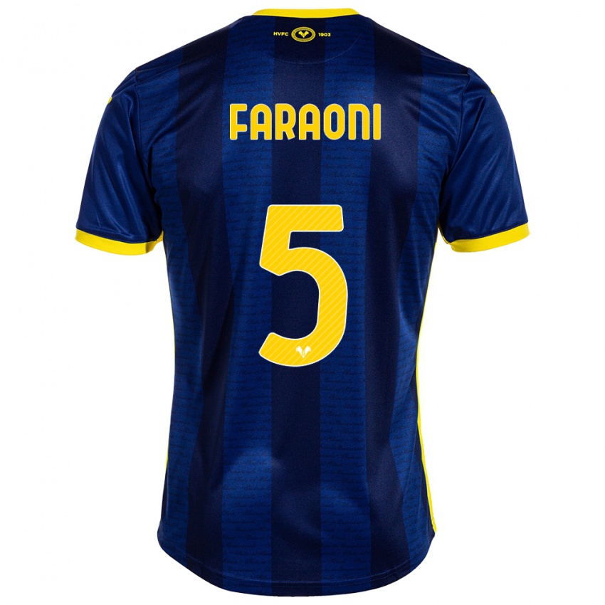 Hombre Camiseta Davide Faraoni #5 Armada 1ª Equipación 2023/24 La Camisa