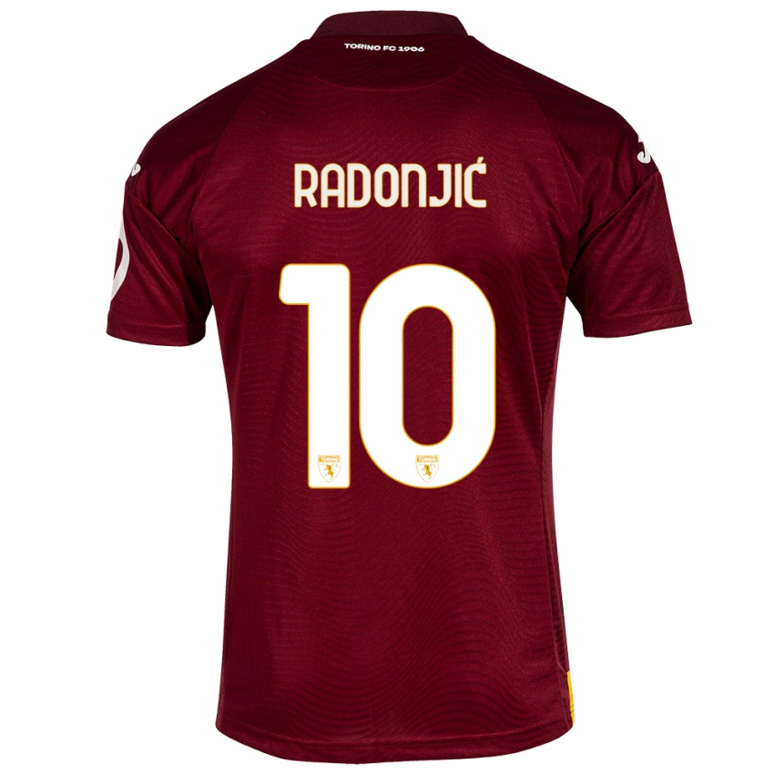 Hombre Camiseta Nemanja Radonjic #10 Rojo Oscuro 1ª Equipación 2023/24 La Camisa