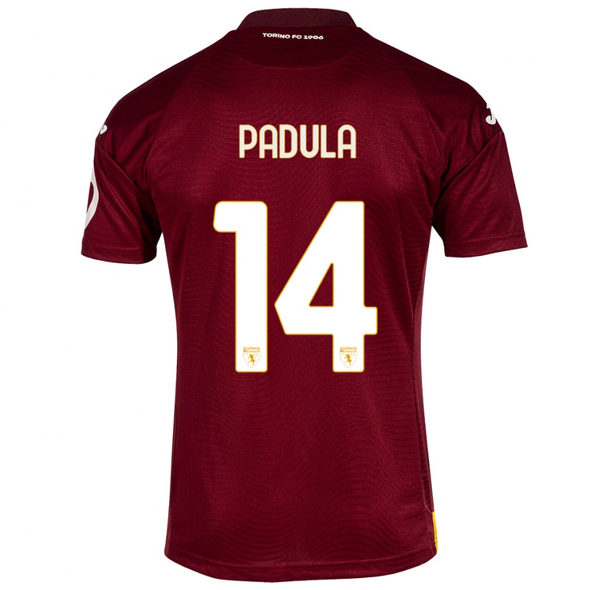 Hombre Camiseta Cristian Padula #14 Rojo Oscuro 1ª Equipación 2023/24 La Camisa