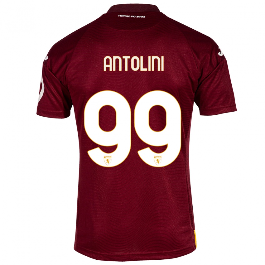 Hombre Camiseta Jacopo Antolini #99 Rojo Oscuro 1ª Equipación 2023/24 La Camisa