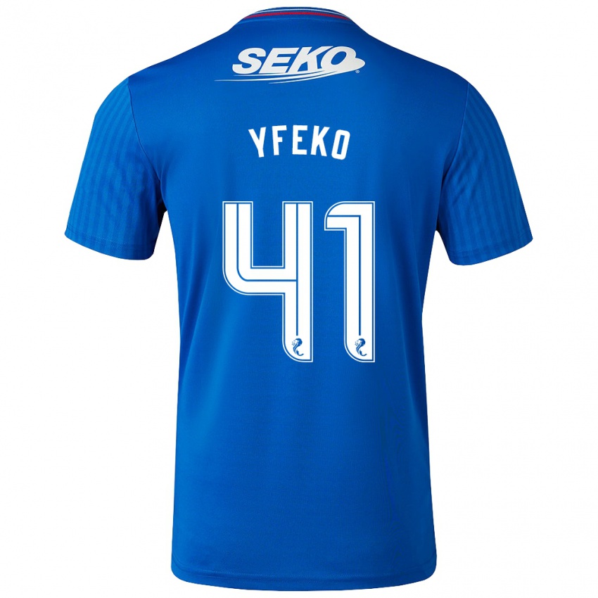 Hombre Camiseta Johnly Yfeko #41 Azul 1ª Equipación 2023/24 La Camisa