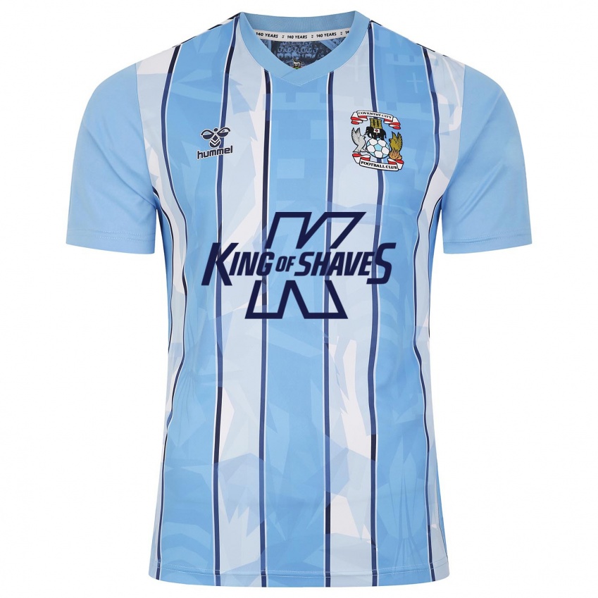 Hombre Camiseta Luis Binks #2 Cielo Azul 1ª Equipación 2023/24 La Camisa