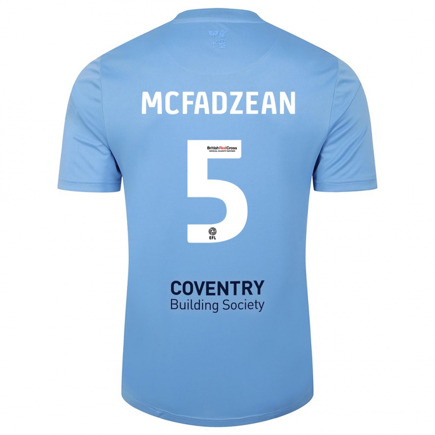 Hombre Camiseta Kyle Mcfadzean #5 Cielo Azul 1ª Equipación 2023/24 La Camisa