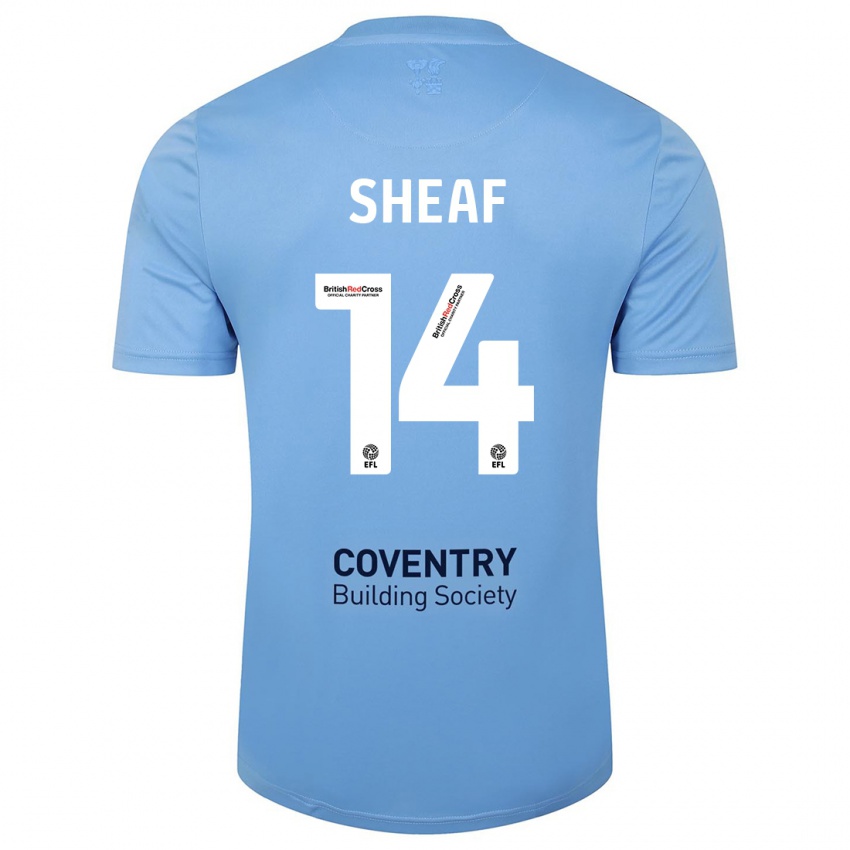 Hombre Camiseta Ben Sheaf #14 Cielo Azul 1ª Equipación 2023/24 La Camisa