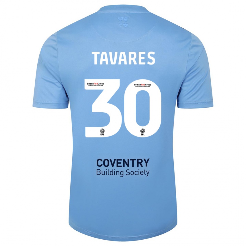 Hombre Camiseta Fábio Tavares #30 Cielo Azul 1ª Equipación 2023/24 La Camisa