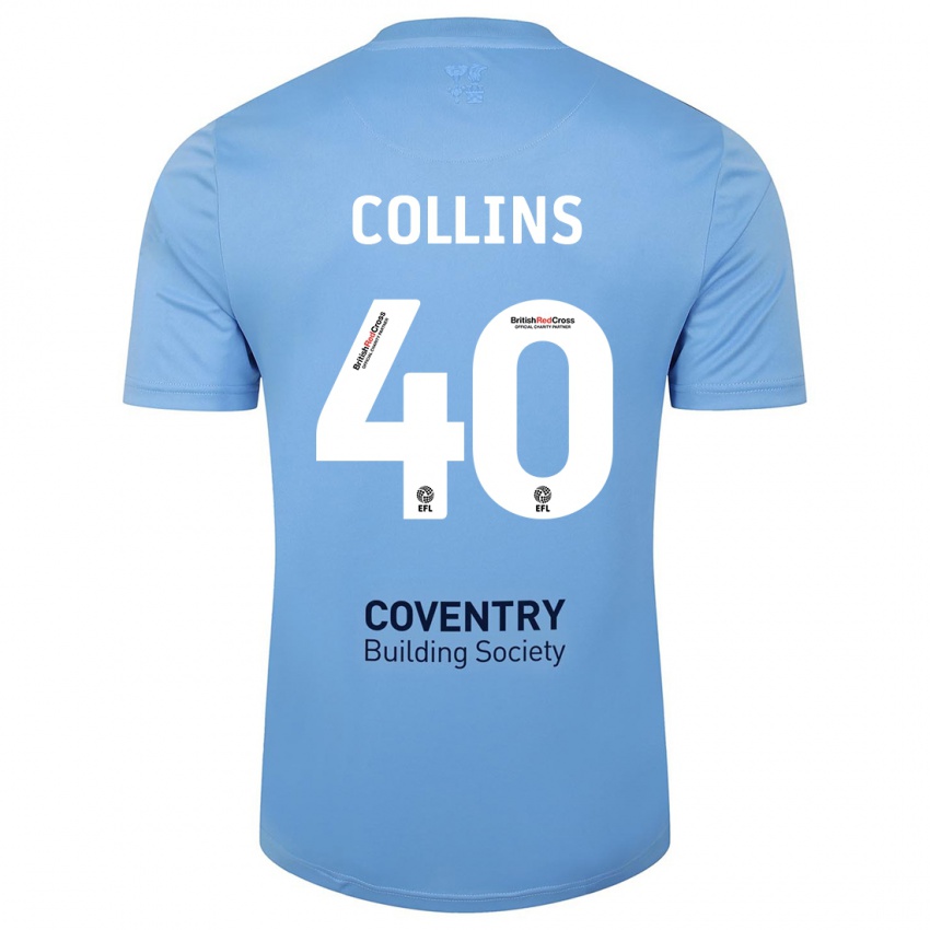 Hombre Camiseta Brad Collins #40 Cielo Azul 1ª Equipación 2023/24 La Camisa