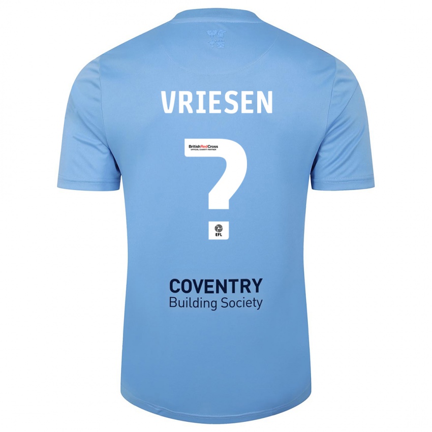Hombre Camiseta Fabian Vriesen #0 Cielo Azul 1ª Equipación 2023/24 La Camisa