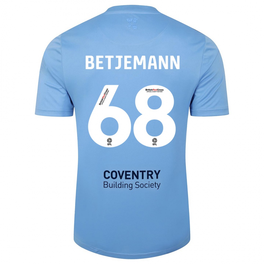 Hombre Camiseta Elliot Betjemann #68 Cielo Azul 1ª Equipación 2023/24 La Camisa