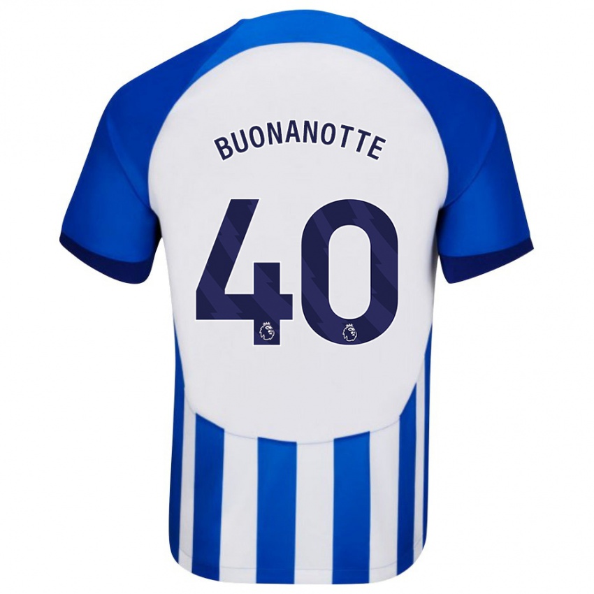 Hombre Camiseta Facundo Buonanotte #40 Azul 1ª Equipación 2023/24 La Camisa