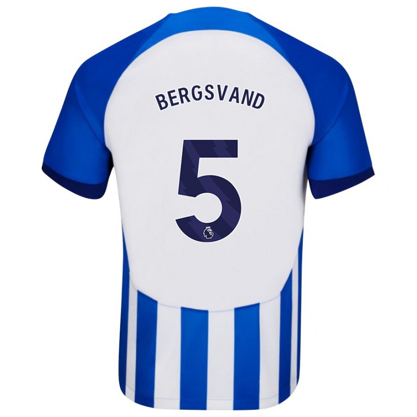 Hombre Camiseta Guro Bergsvand #5 Azul 1ª Equipación 2023/24 La Camisa