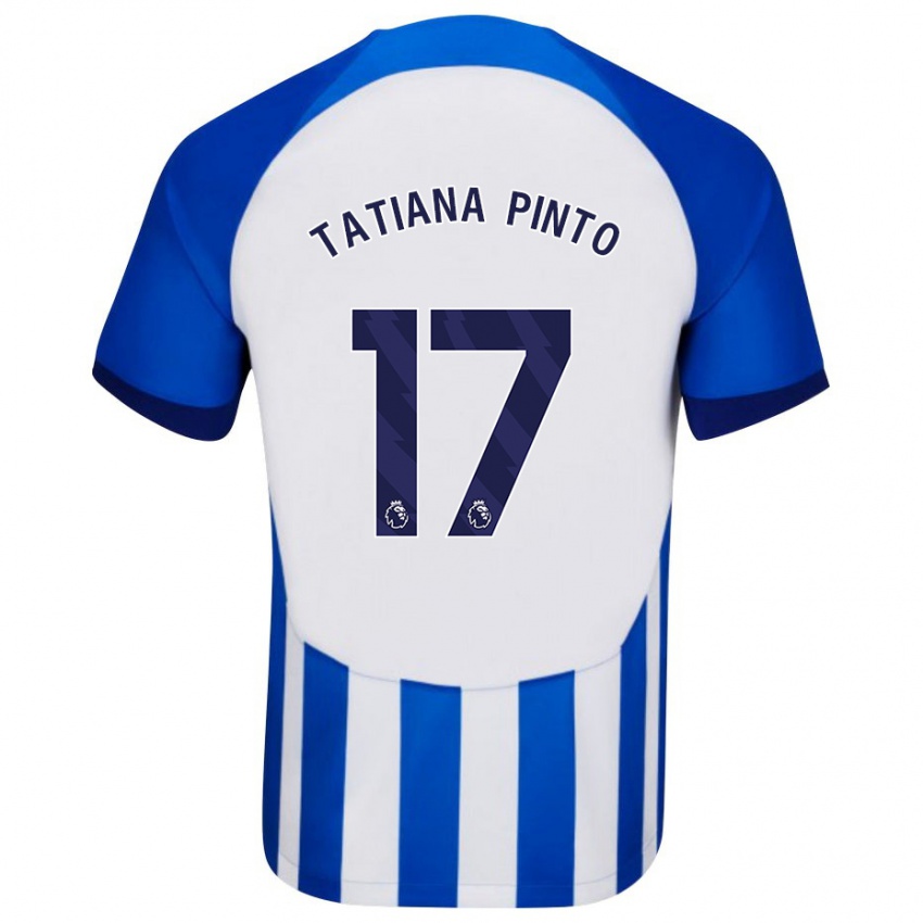 Hombre Camiseta Tatiana Vanessa Ferreira Pinto #17 Azul 1ª Equipación 2023/24 La Camisa
