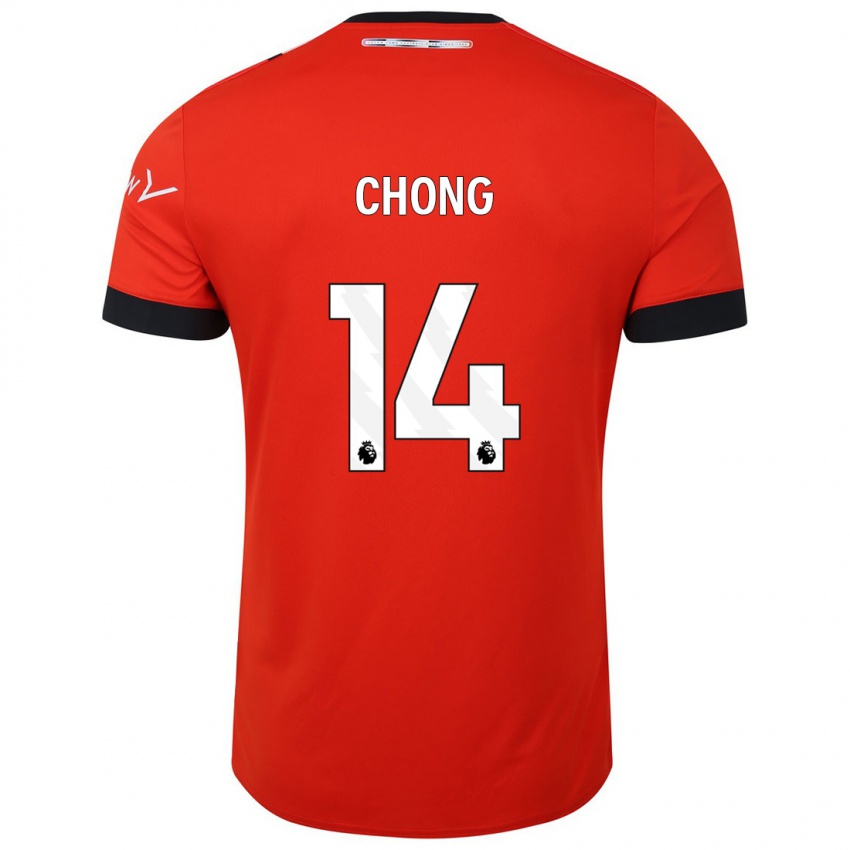 Hombre Camiseta Tahith Chong #14 Rojo 1ª Equipación 2023/24 La Camisa