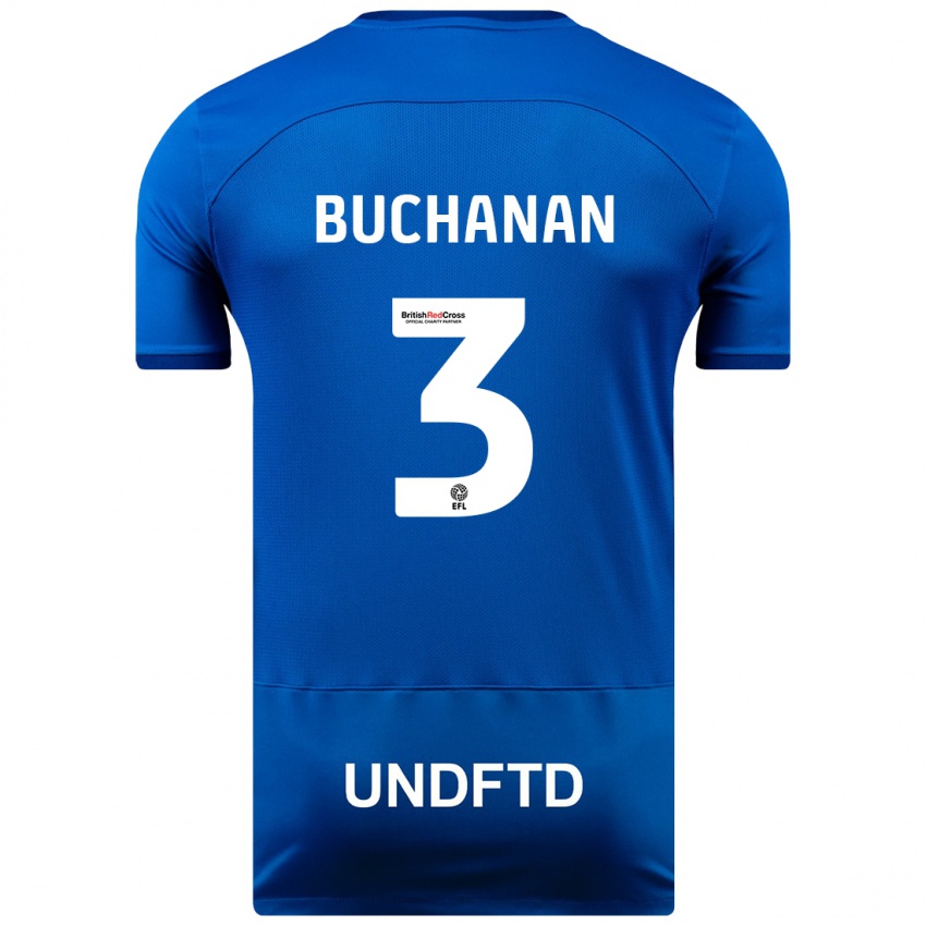 Hombre Camiseta Lee Buchanan #3 Azul 1ª Equipación 2023/24 La Camisa