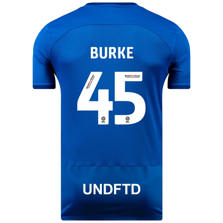 Hombre Camiseta Oliver Burke #45 Azul 1ª Equipación 2023/24 La Camisa