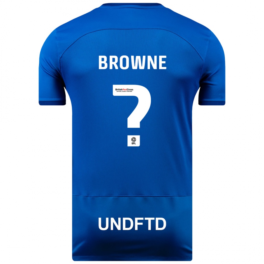 Hombre Camiseta Rico Browne #0 Azul 1ª Equipación 2023/24 La Camisa
