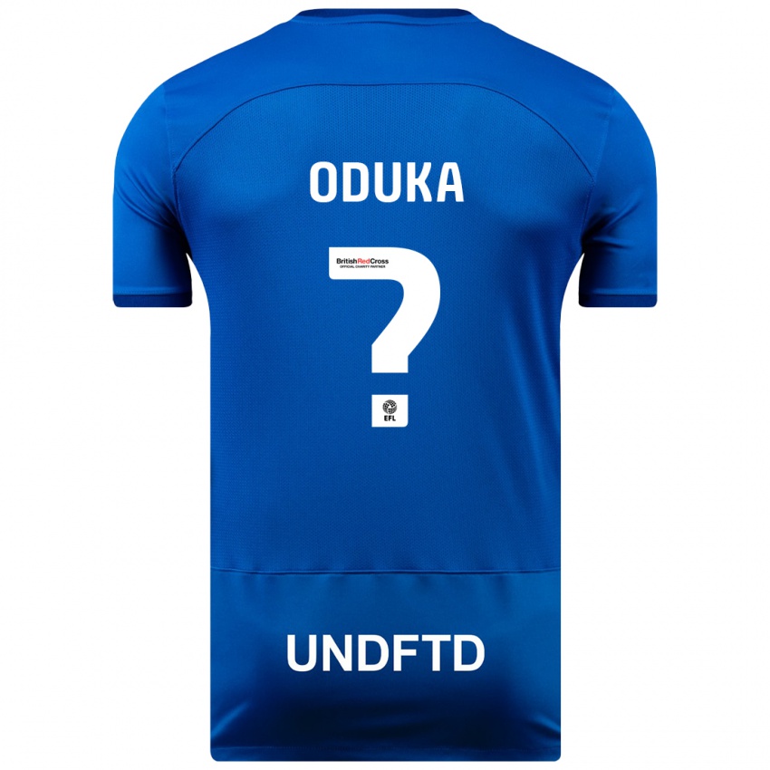 Hombre Camiseta Engwau Oduka #0 Azul 1ª Equipación 2023/24 La Camisa