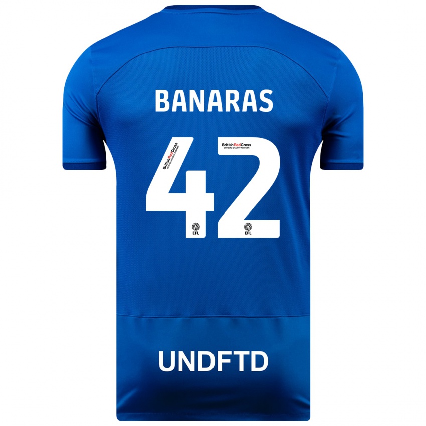 Hombre Camiseta Layla Banaras #42 Azul 1ª Equipación 2023/24 La Camisa