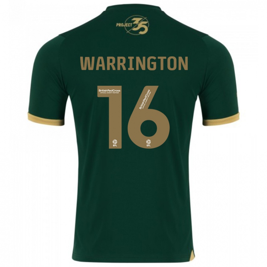 Hombre Camiseta Lewis Warrington #16 Verde 1ª Equipación 2023/24 La Camisa