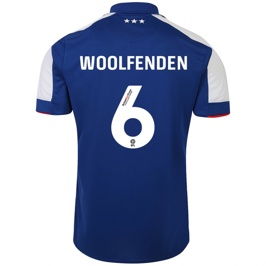 Hombre Camiseta Luke Woolfenden #6 Azul 1ª Equipación 2023/24 La Camisa