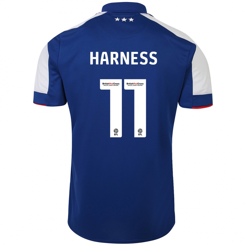 Hombre Camiseta Marcus Harness #11 Azul 1ª Equipación 2023/24 La Camisa