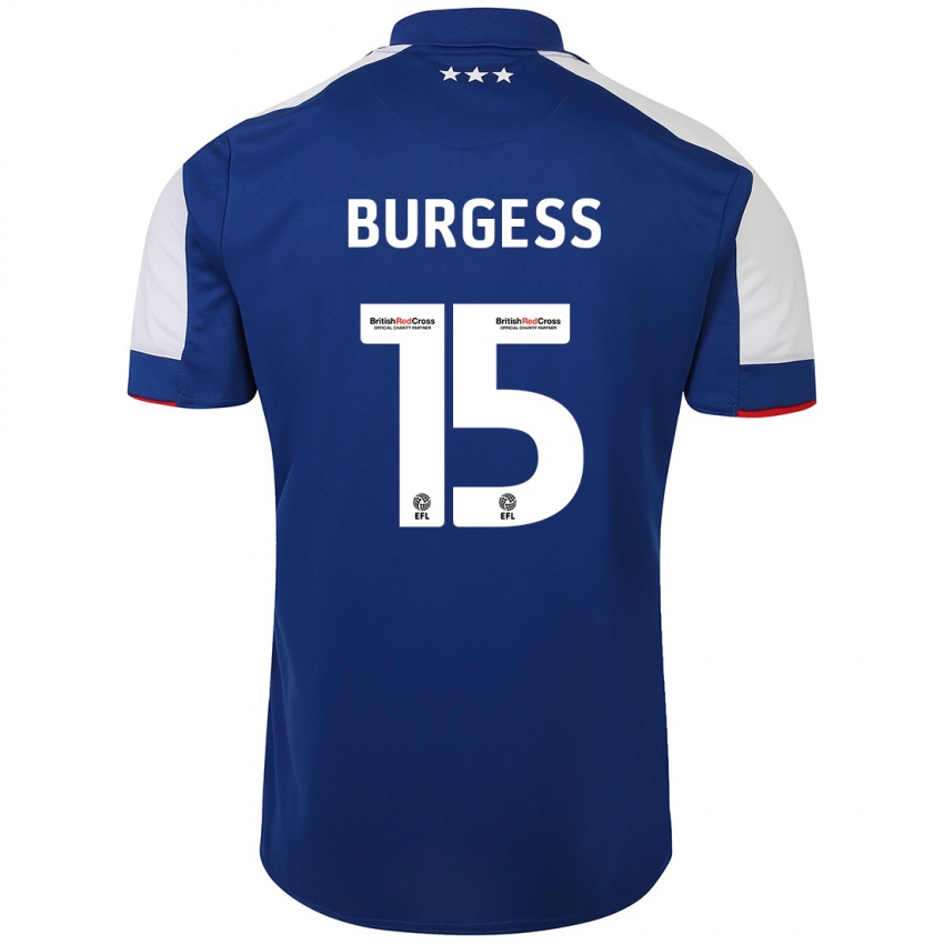 Hombre Camiseta Cameron Burgess #15 Azul 1ª Equipación 2023/24 La Camisa