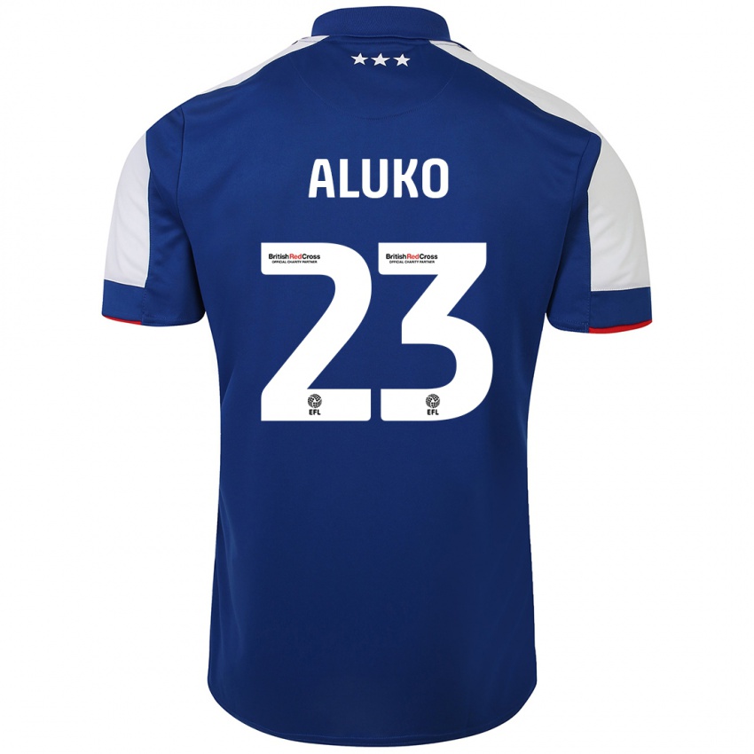 Hombre Camiseta Sone Aluko #23 Azul 1ª Equipación 2023/24 La Camisa