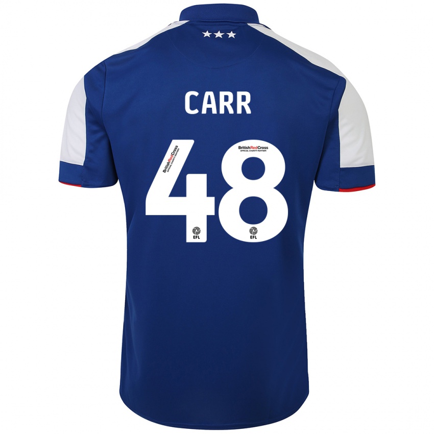 Hombre Camiseta Ryan Carr #48 Azul 1ª Equipación 2023/24 La Camisa