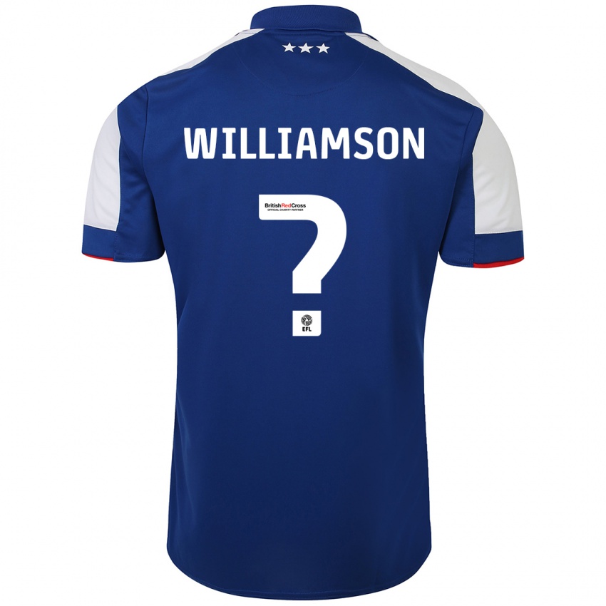 Hombre Camiseta Woody Williamson #0 Azul 1ª Equipación 2023/24 La Camisa