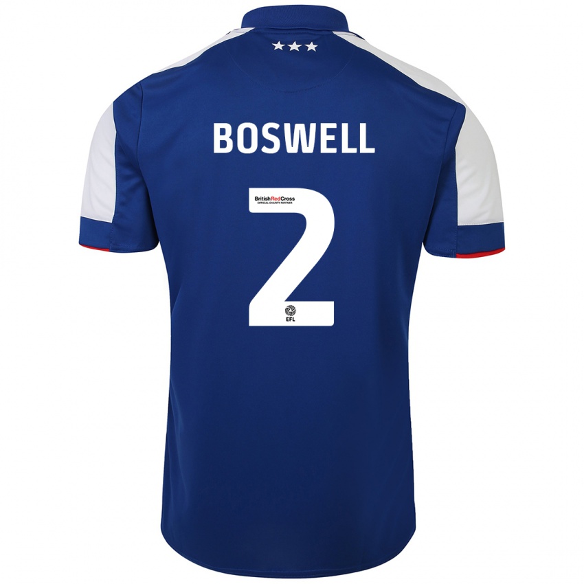 Hombre Camiseta Maria Boswell #2 Azul 1ª Equipación 2023/24 La Camisa