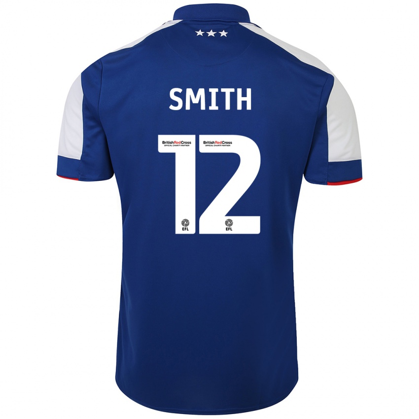 Hombre Camiseta Olivia Smith #12 Azul 1ª Equipación 2023/24 La Camisa