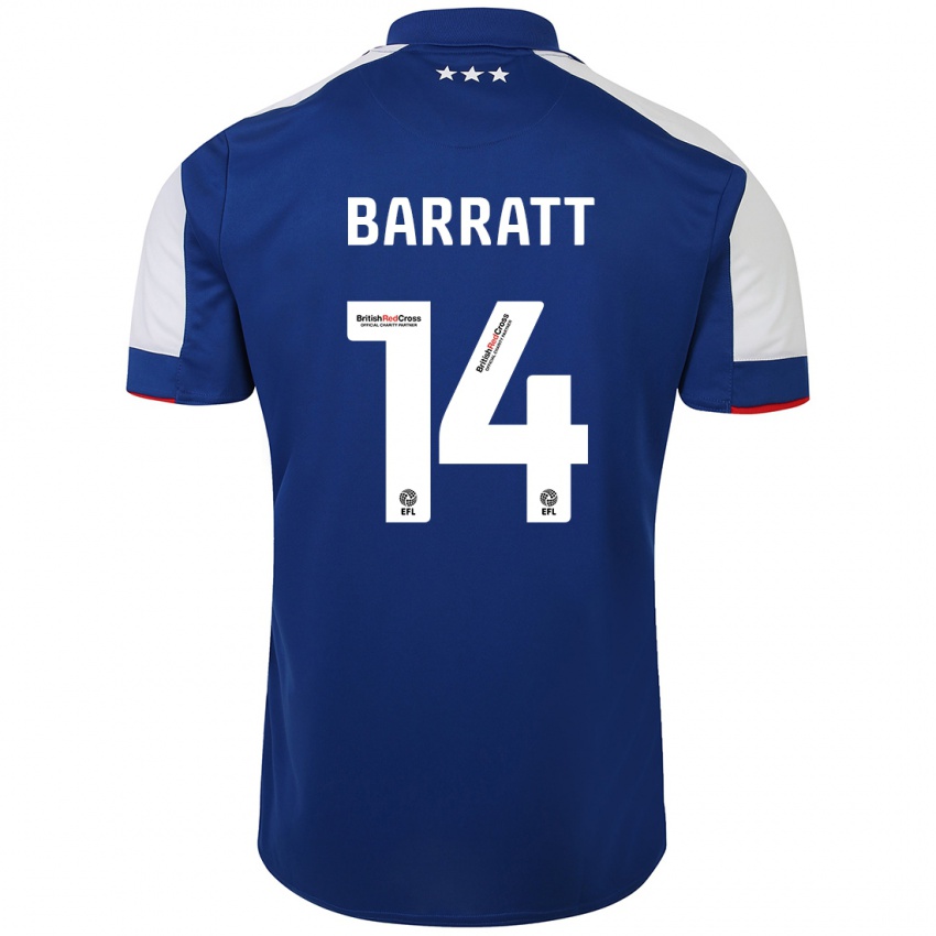 Hombre Camiseta Zoe Barratt #14 Azul 1ª Equipación 2023/24 La Camisa