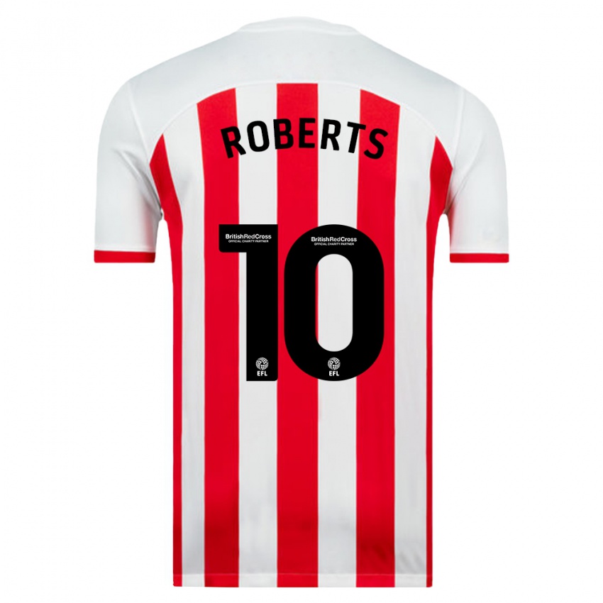 Hombre Camiseta Patrick Roberts #10 Blanco 1ª Equipación 2023/24 La Camisa