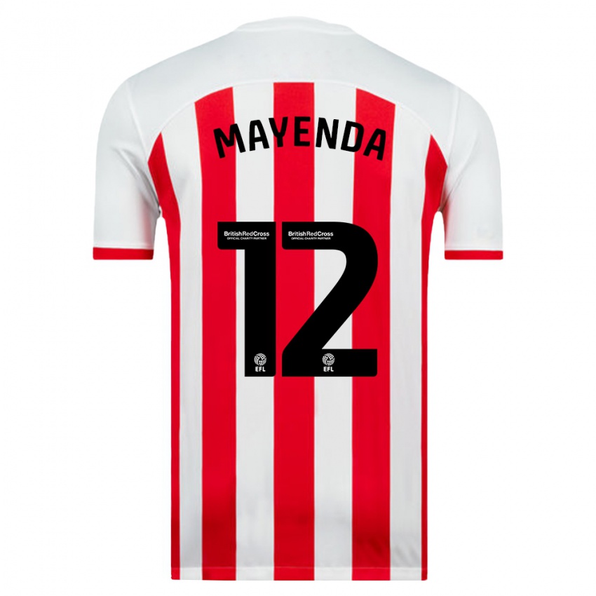 Hombre Camiseta Eliezer Mayenda #12 Blanco 1ª Equipación 2023/24 La Camisa
