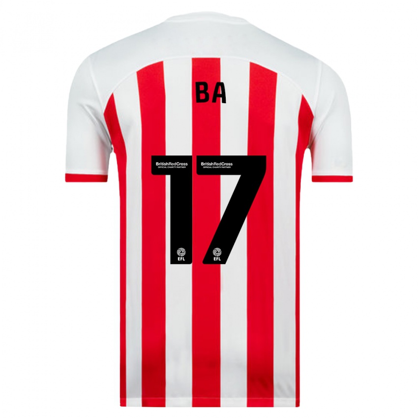 Hombre Camiseta Abdoullah Ba #17 Blanco 1ª Equipación 2023/24 La Camisa