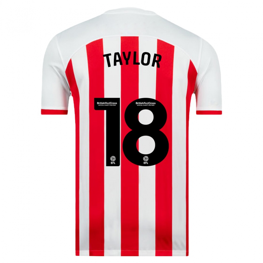 Hombre Camiseta Ellis Taylor #18 Blanco 1ª Equipación 2023/24 La Camisa