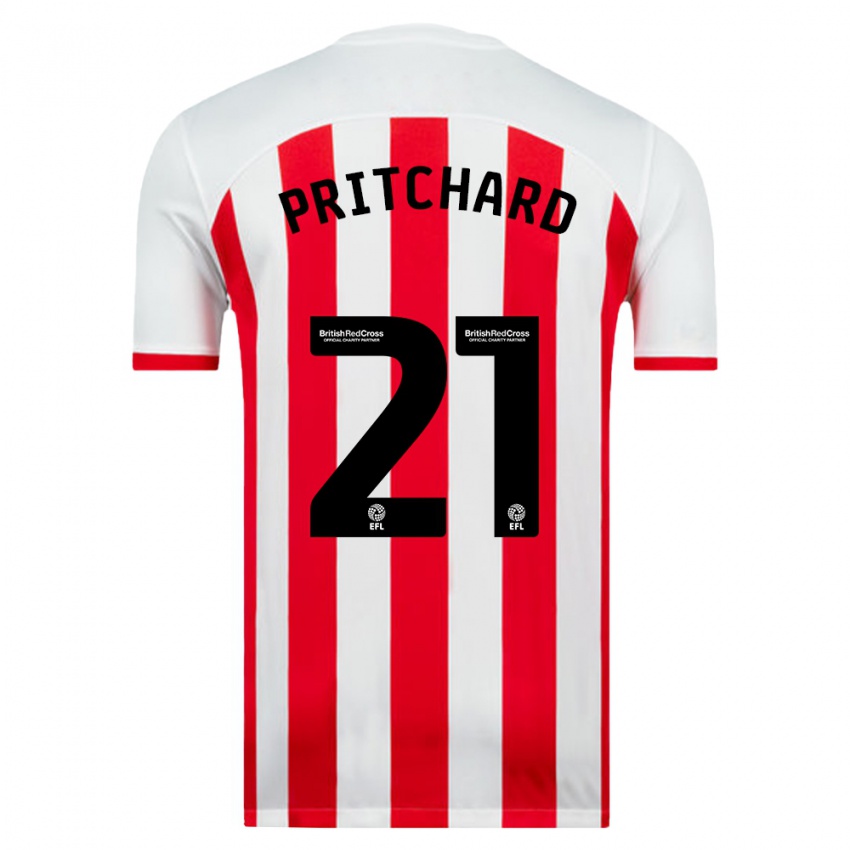 Hombre Camiseta Alex Pritchard #21 Blanco 1ª Equipación 2023/24 La Camisa