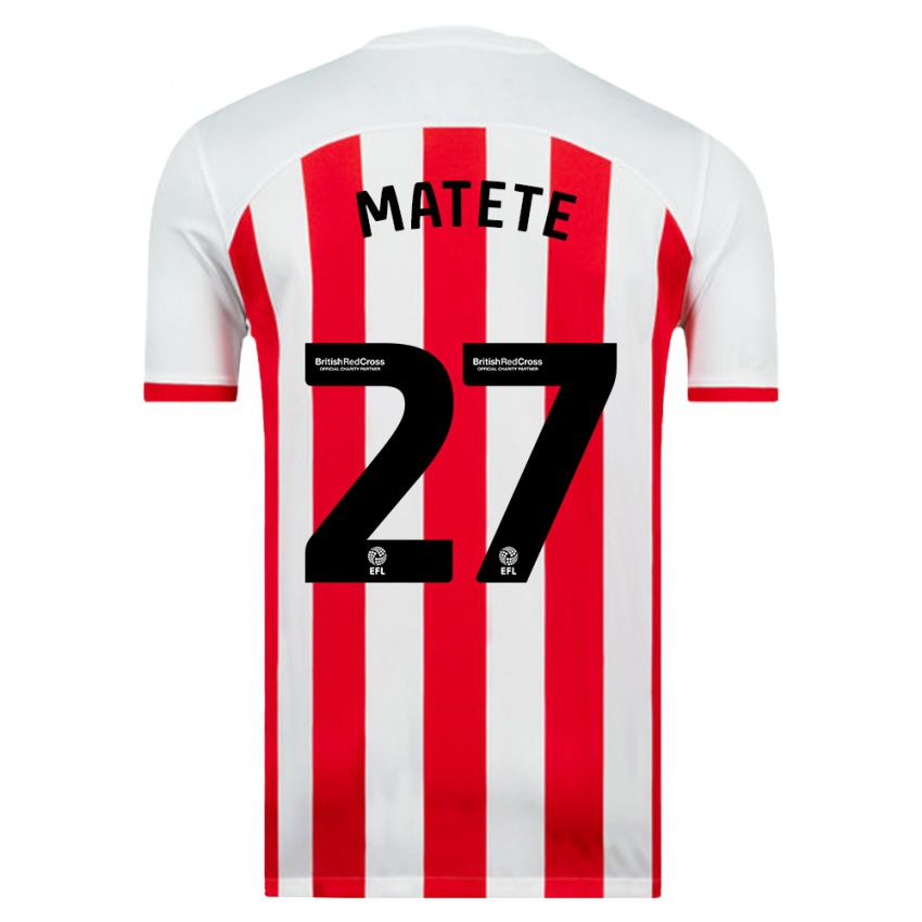 Hombre Camiseta Jay Matete #27 Blanco 1ª Equipación 2023/24 La Camisa