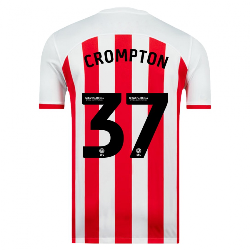 Hombre Camiseta Ben Crompton #37 Blanco 1ª Equipación 2023/24 La Camisa