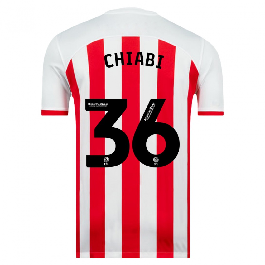 Hombre Camiseta Tom Chiabi #36 Blanco 1ª Equipación 2023/24 La Camisa