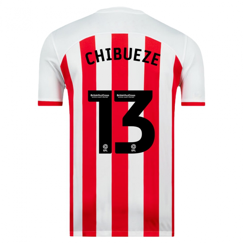 Hombre Camiseta Kelechi Chibueze #13 Blanco 1ª Equipación 2023/24 La Camisa
