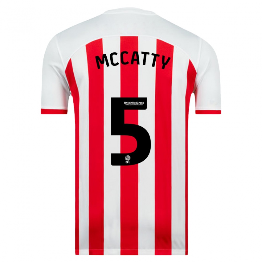 Hombre Camiseta Grace Mccatty #5 Blanco 1ª Equipación 2023/24 La Camisa