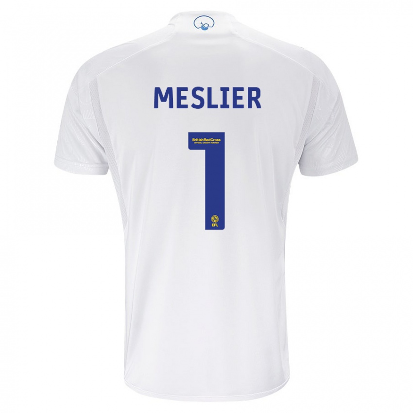 Hombre Camiseta Illan Meslier #1 Blanco 1ª Equipación 2023/24 La Camisa